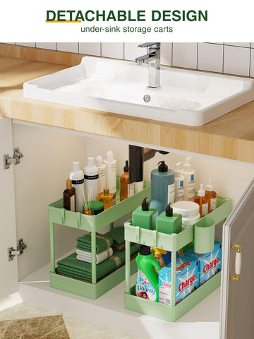 LEHOM includes hanging cup and four hooks for extra storage.
