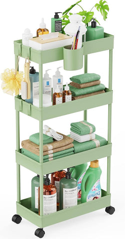 LEHOM slim rolling cart seven point one inch wide for tight spaces.