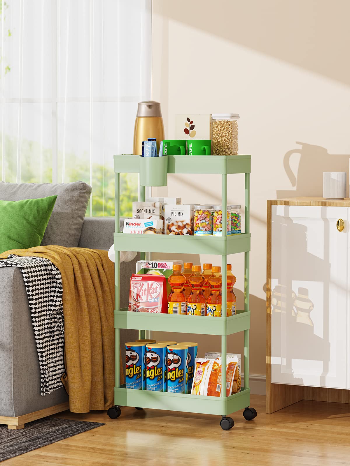 LEHOM sturdy metal frame ensures durable organization for everyday items.