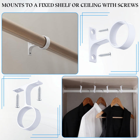 LEIFIDE brackets shown in residential and commercial wardrobe applications