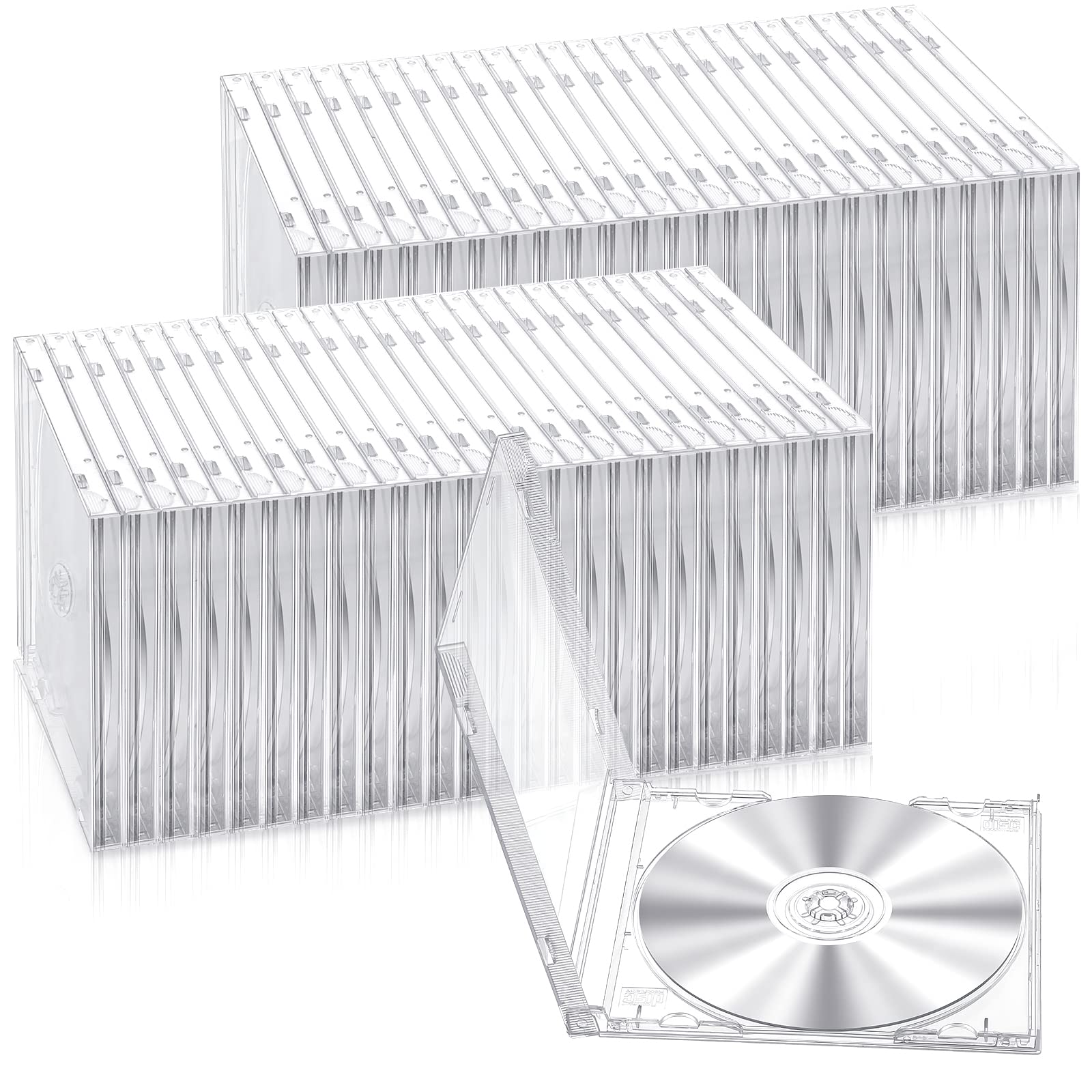 Leifide clear CD jewel case pack shows your disc clearly while protecting it.