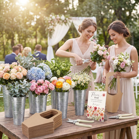 LEIFIDE Flower Bar Buckets Kit event setup idea for celebrations