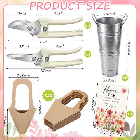 LEIFIDE Flower Bar Buckets Kit iron buckets as elegant centerpiece