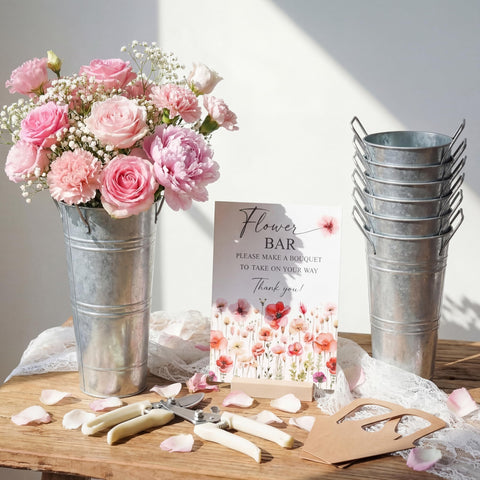 LEIFIDE Flower Bar Buckets Kit gift bags for guest keepsakes