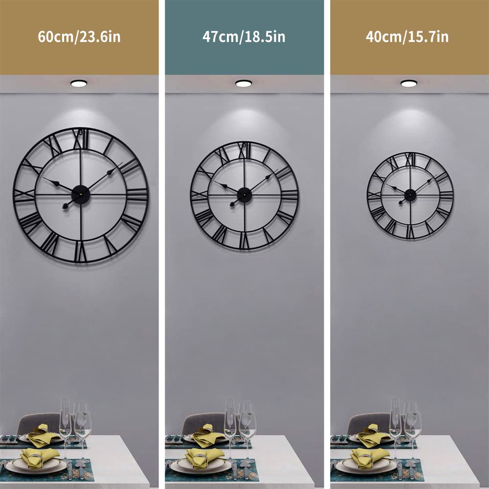 LEIKE wall clock back slot enables easy, wall-friendly hanging