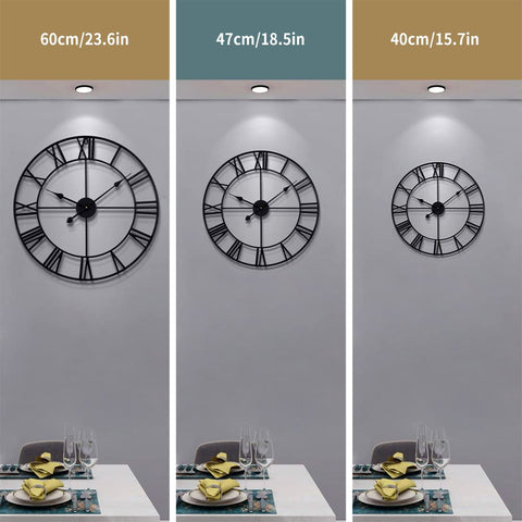LEIKE wall clock back slot enables easy, wall-friendly hanging