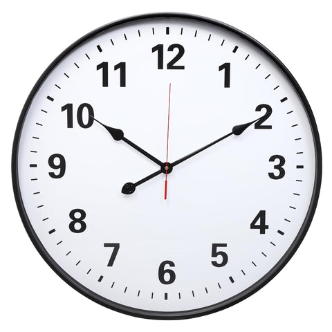 LEIKE metal wall clock with black frame for a bold kitchen centerpiece.