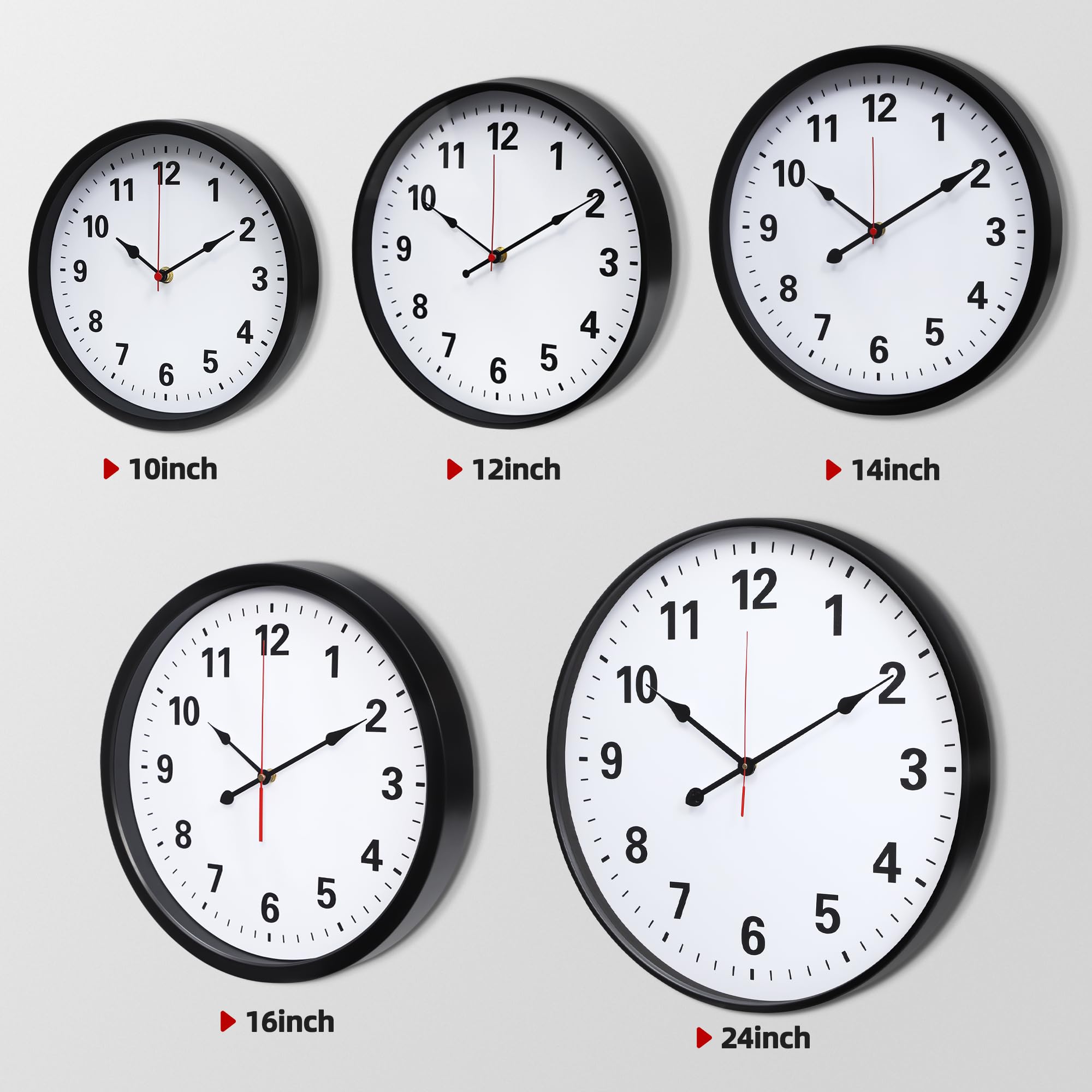 LEIKE retro dial clock with HD glass cover enhances living rooms.