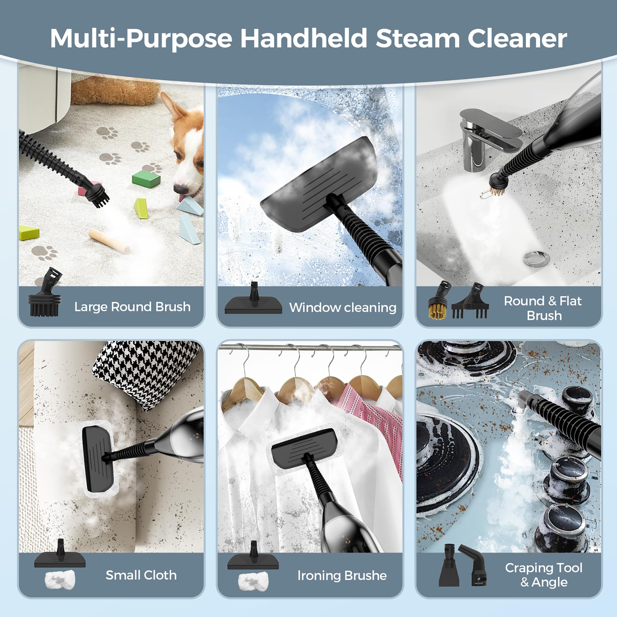 Leiksen steam mop carpet glider for deep rug cleaning