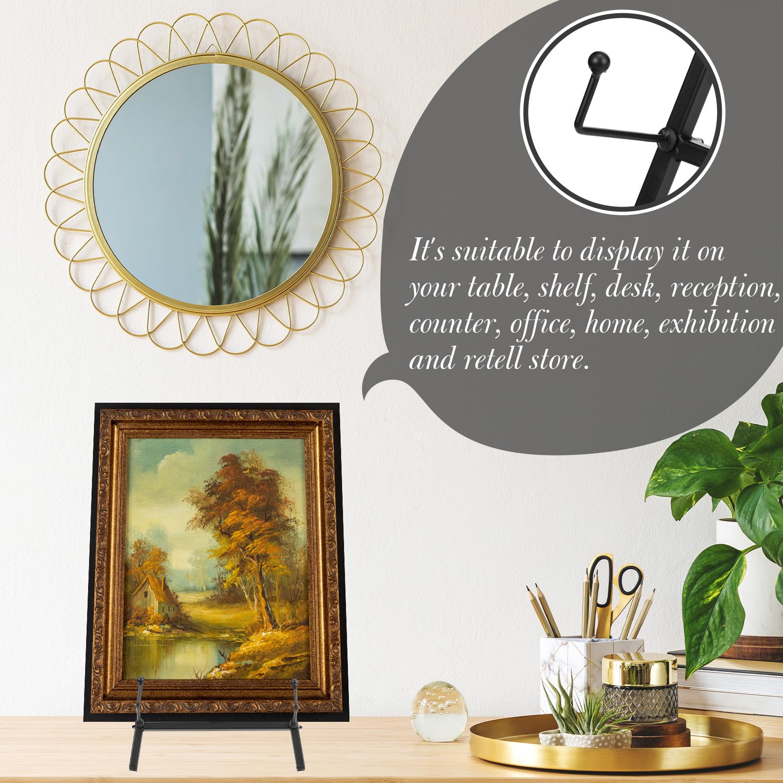 Leinuosen easel stand with photos for memories and event displays