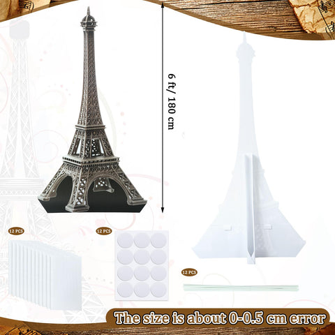Leinuosen Eiffel Tower connecting rods; 12-pack for stable upright display