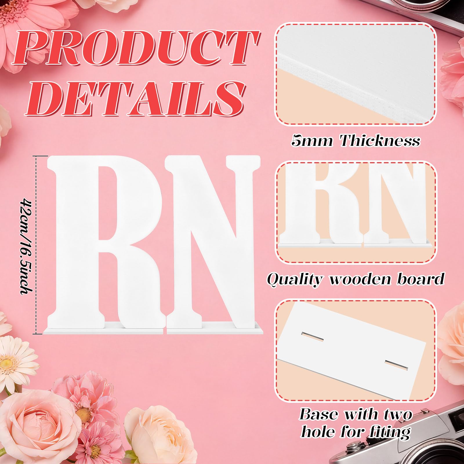 Leinuosen graduation decor in white adds versatile charm to indoor nurse party settings.