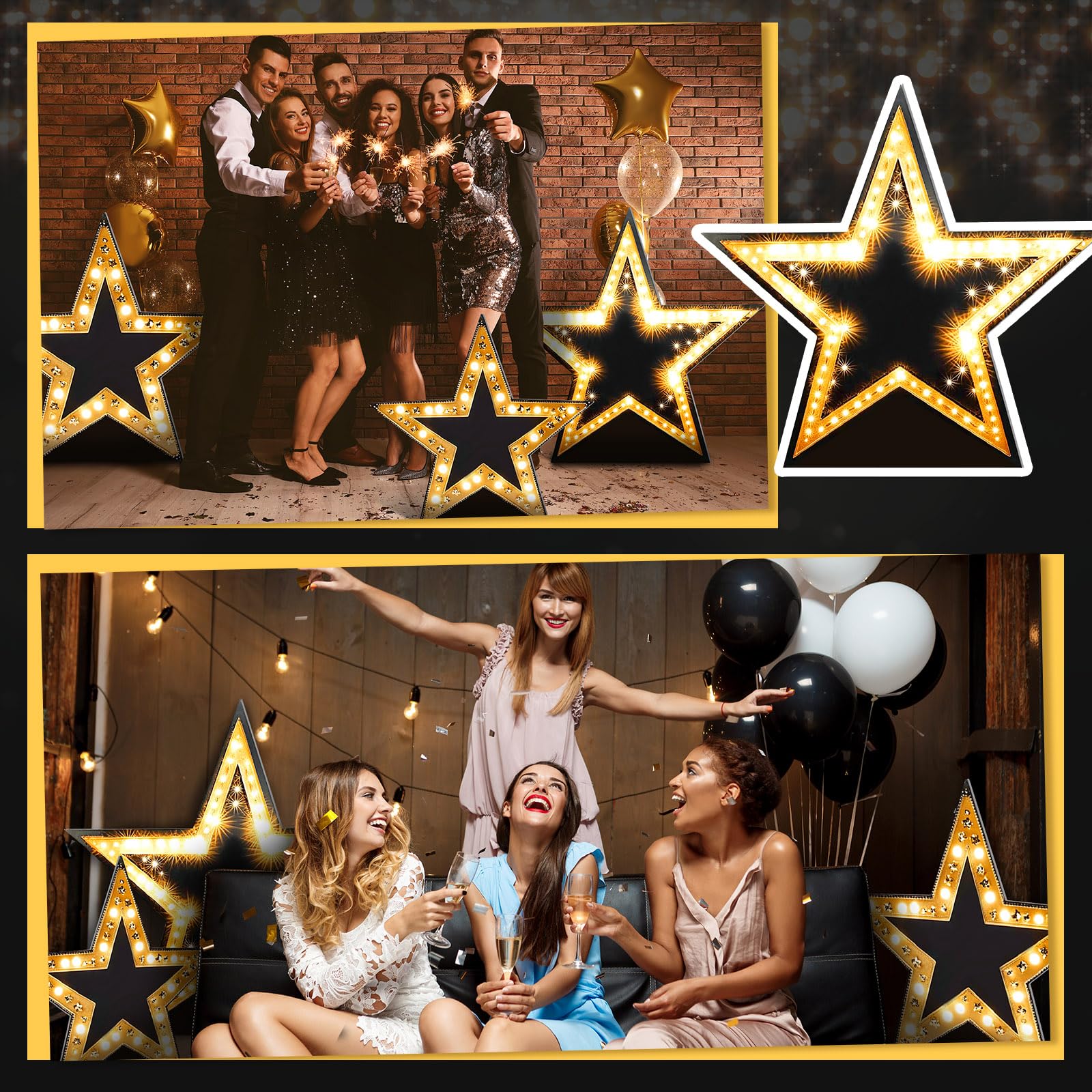 Leinuosen indoor-outdoor star decor suited for diverse venues and weather.