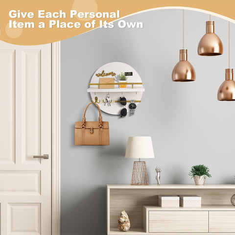 LEIRUOTM key mail organizer with hats and bags keeps daily essentials accessible