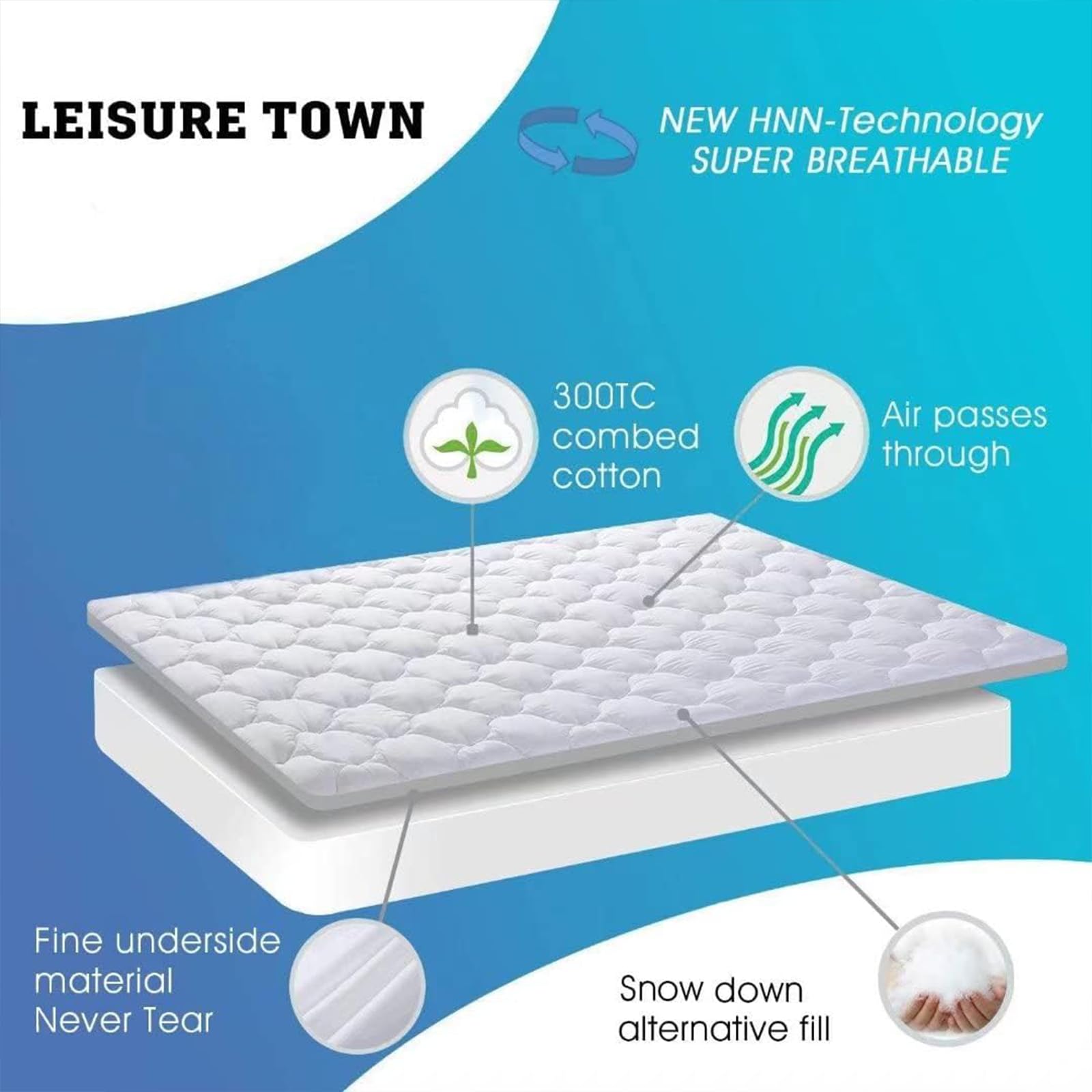 LEISURE TOWN down-alternative fill provides plush warmth without bulk.
