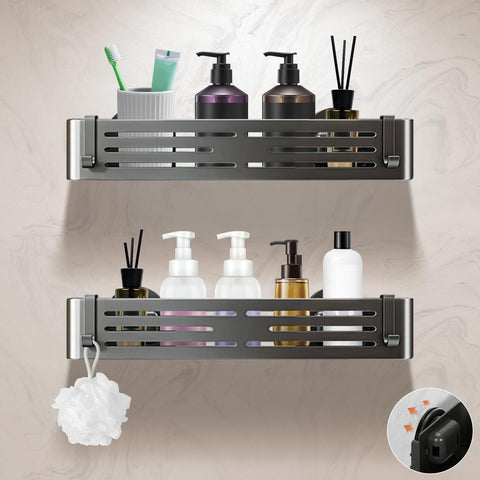 Lekesky suction cup shower caddy on smooth wall with secure grip for shower items