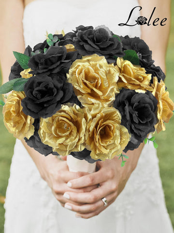 LELEE silk roses separate heads and stems for DIY customization