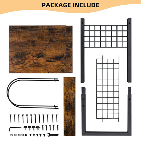LELELINKY easy-assembly packaging with labeled parts and tools.