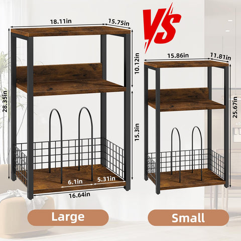 LELELINKY large brown record player stand vinyl storage shelves keep albums neatly arranged