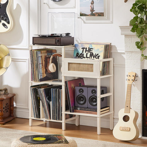 LELELINKY sturdy-design record player stand for long-term use