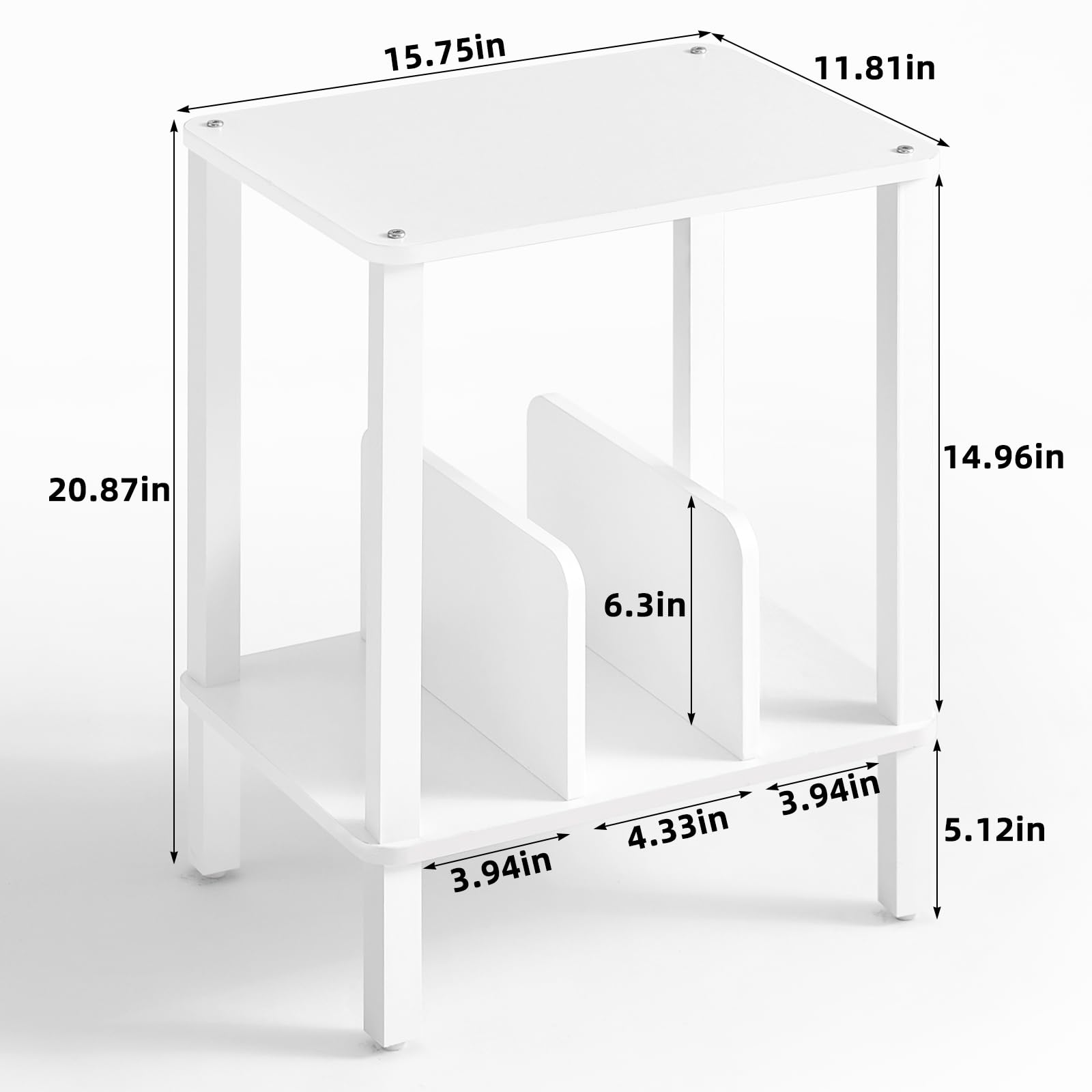 LELELINKY solid wood pillars provide durable support for heavy records
