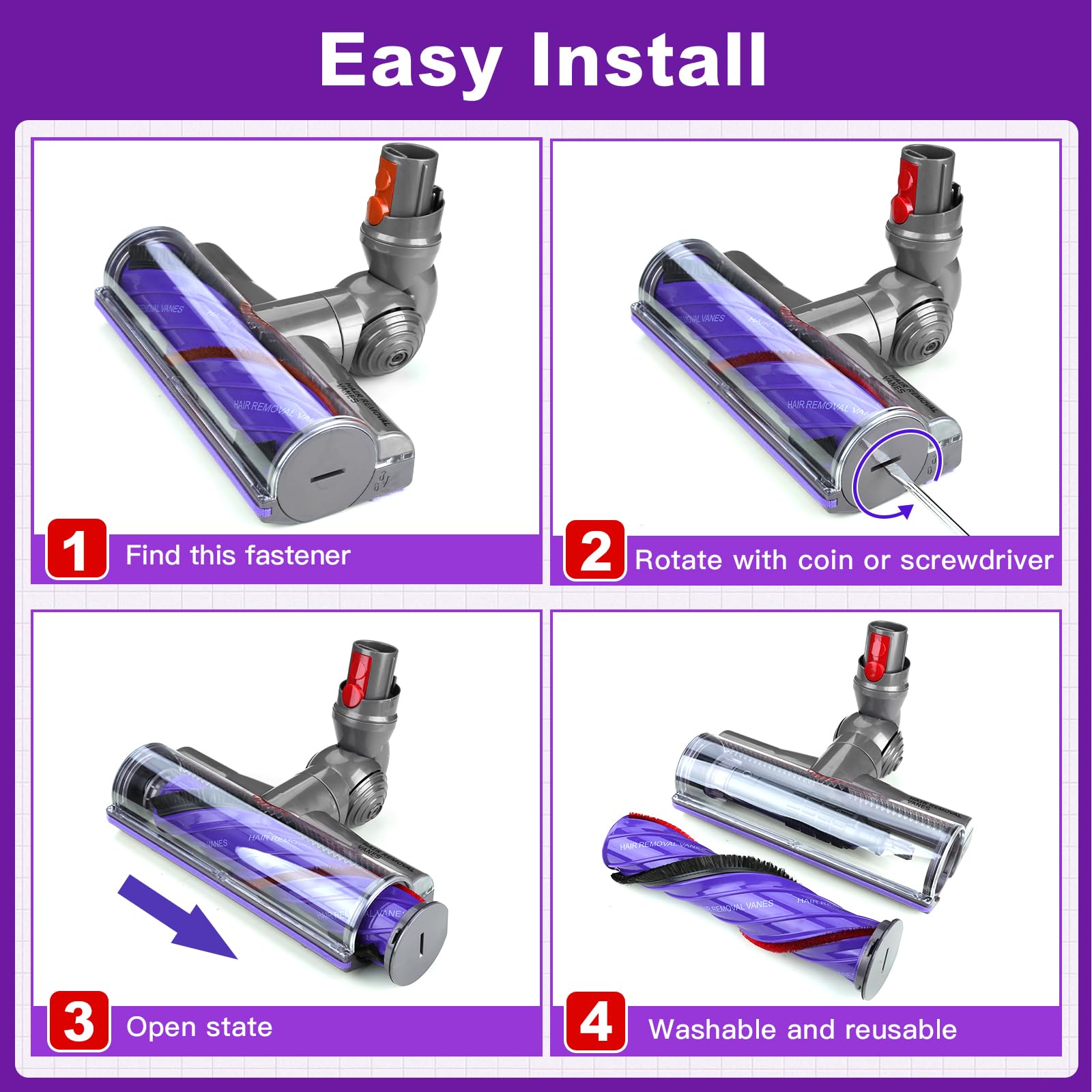 Lemige cordless Dyson head keeps cleaning maintenance-ready.
