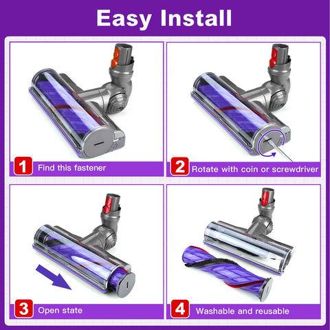 Lemige cordless Dyson head keeps cleaning maintenance-ready.