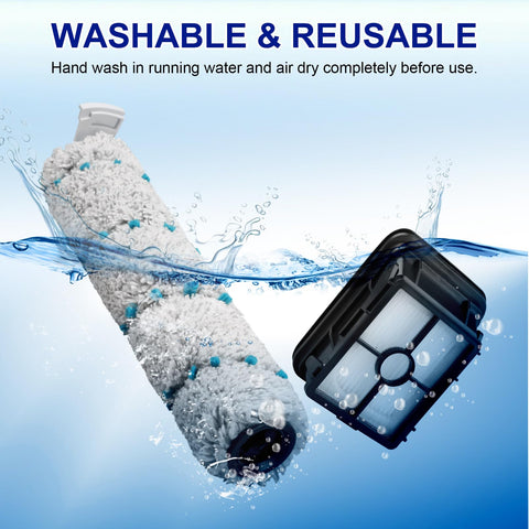 Lemige CrossWave brush-roll materials blend microfiber and nylon for multi-surface cleaning.