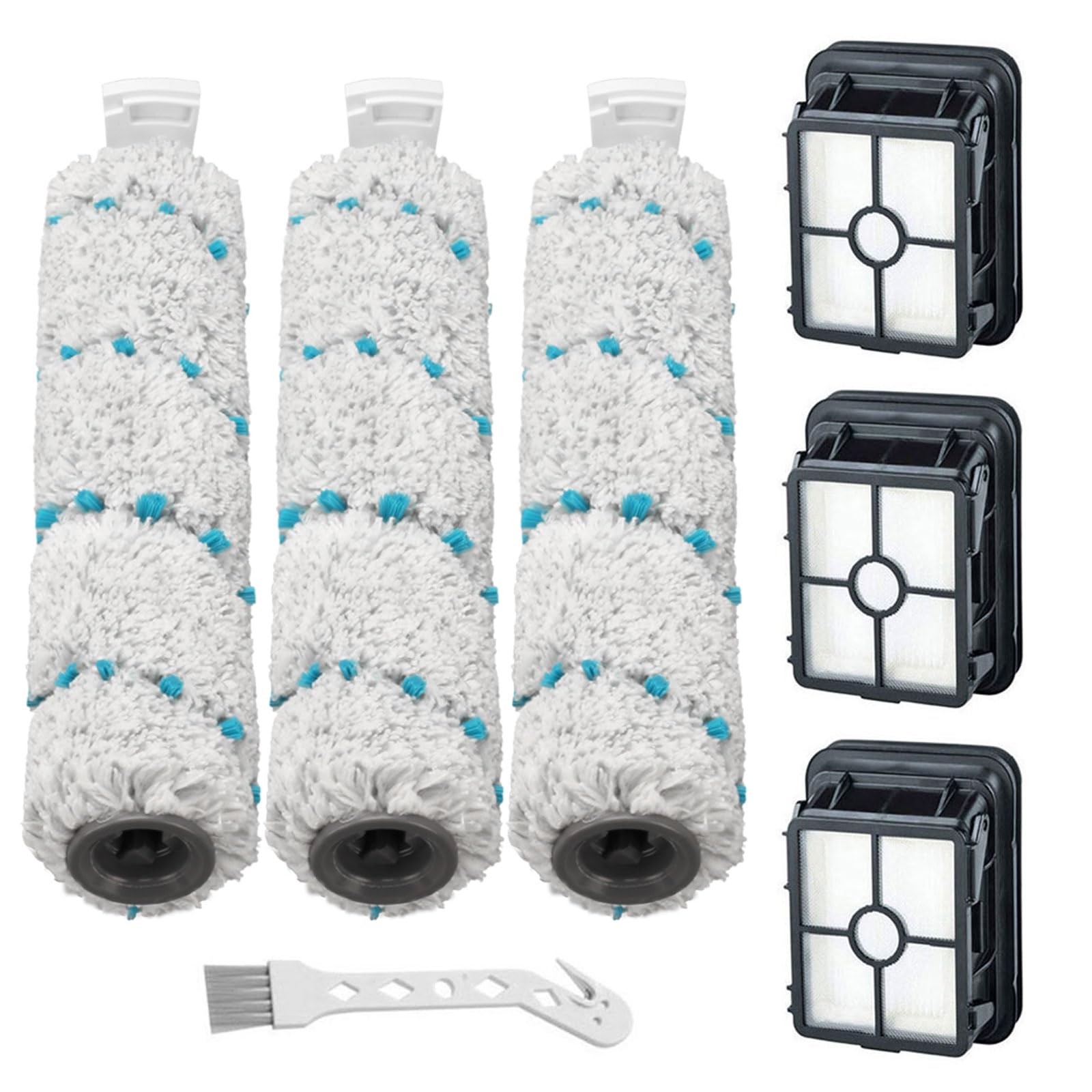 Lemige CrossWave Max brush roll three-pack for versatile multi-surface cleaning.