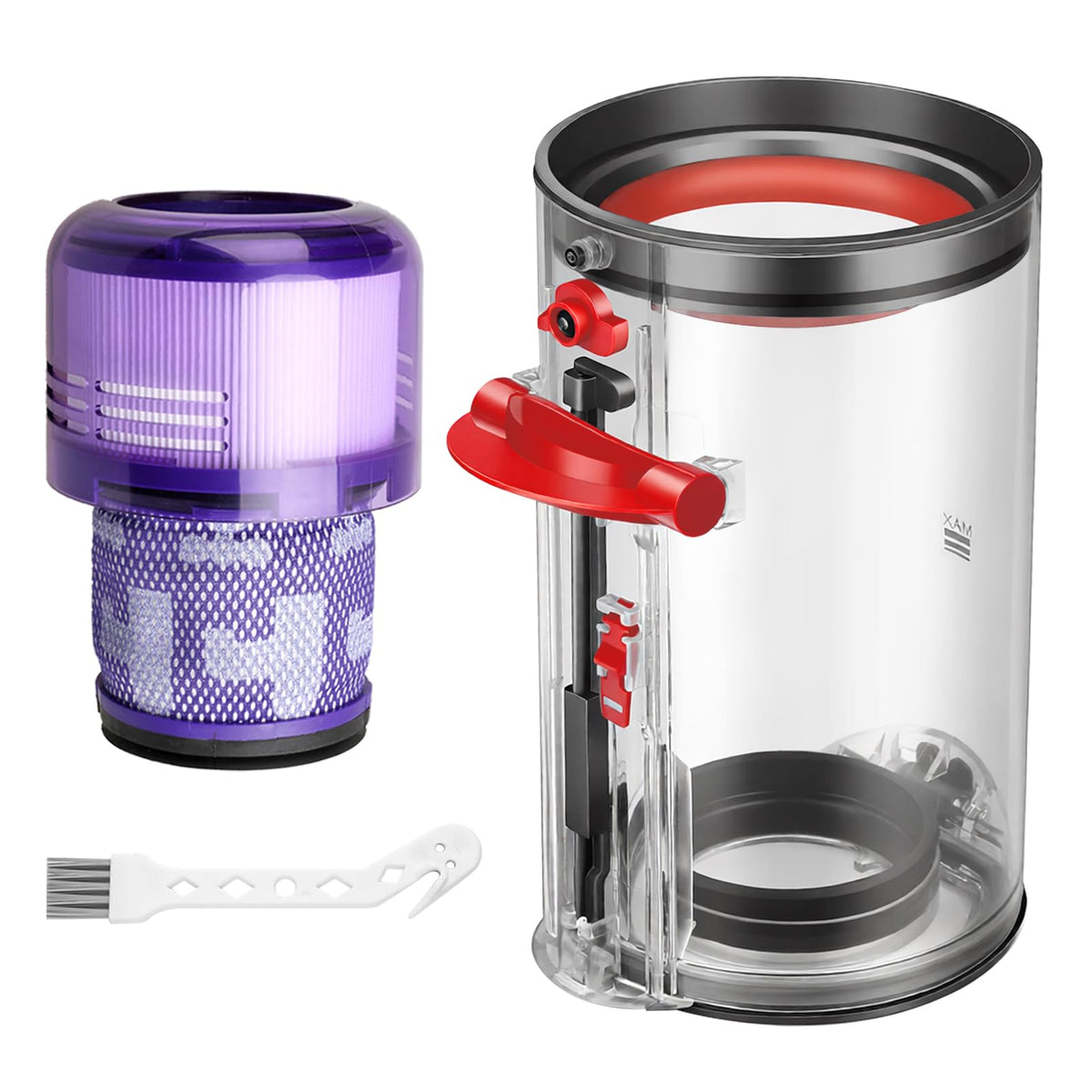 Lemige dust bin canister for Dyson V11/V15 fits securely and maintains airflow.