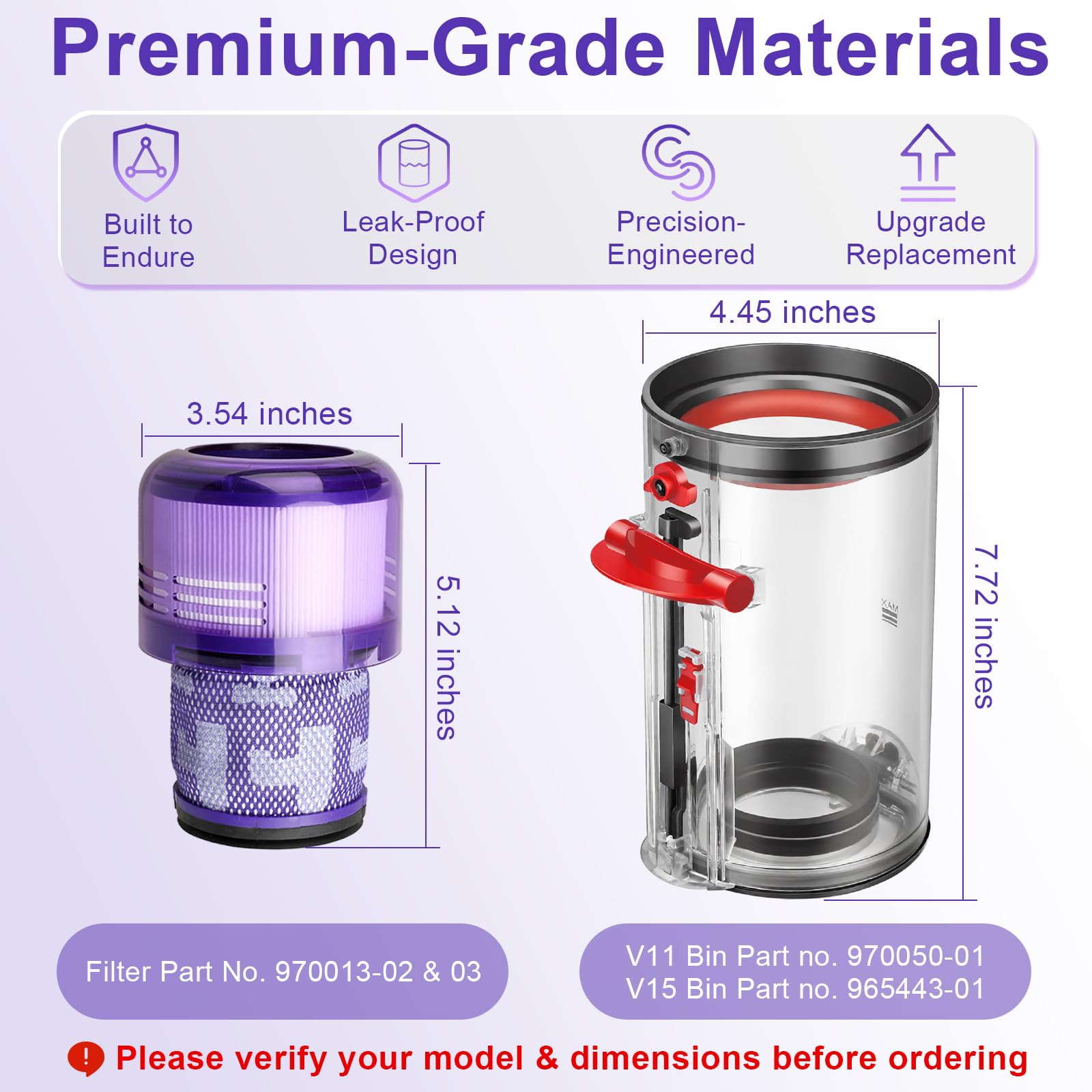 Lemige sealing gasket ensures airtight seal during emptying.
