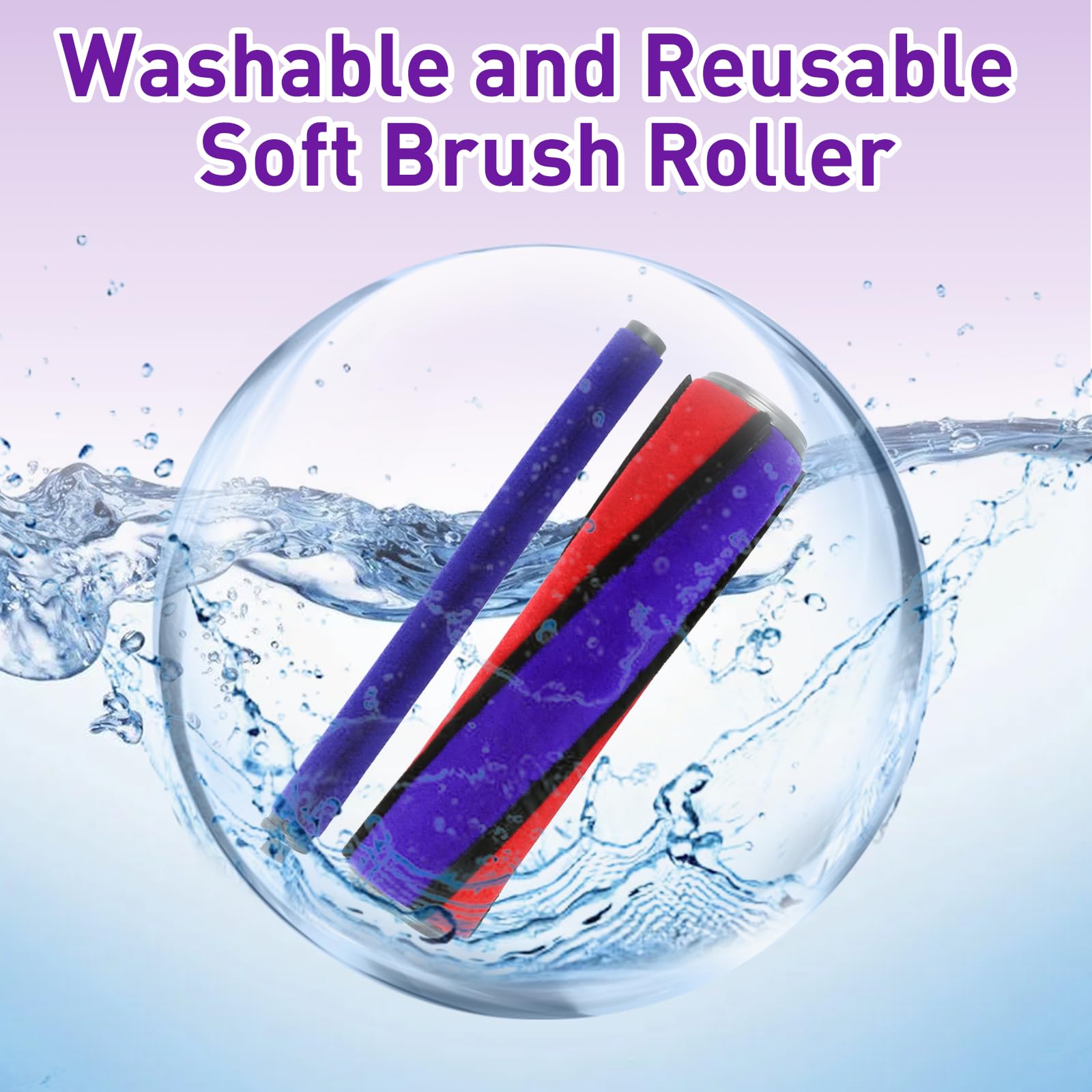 Lemige soft roller brush integrated into Dyson-compatible head.