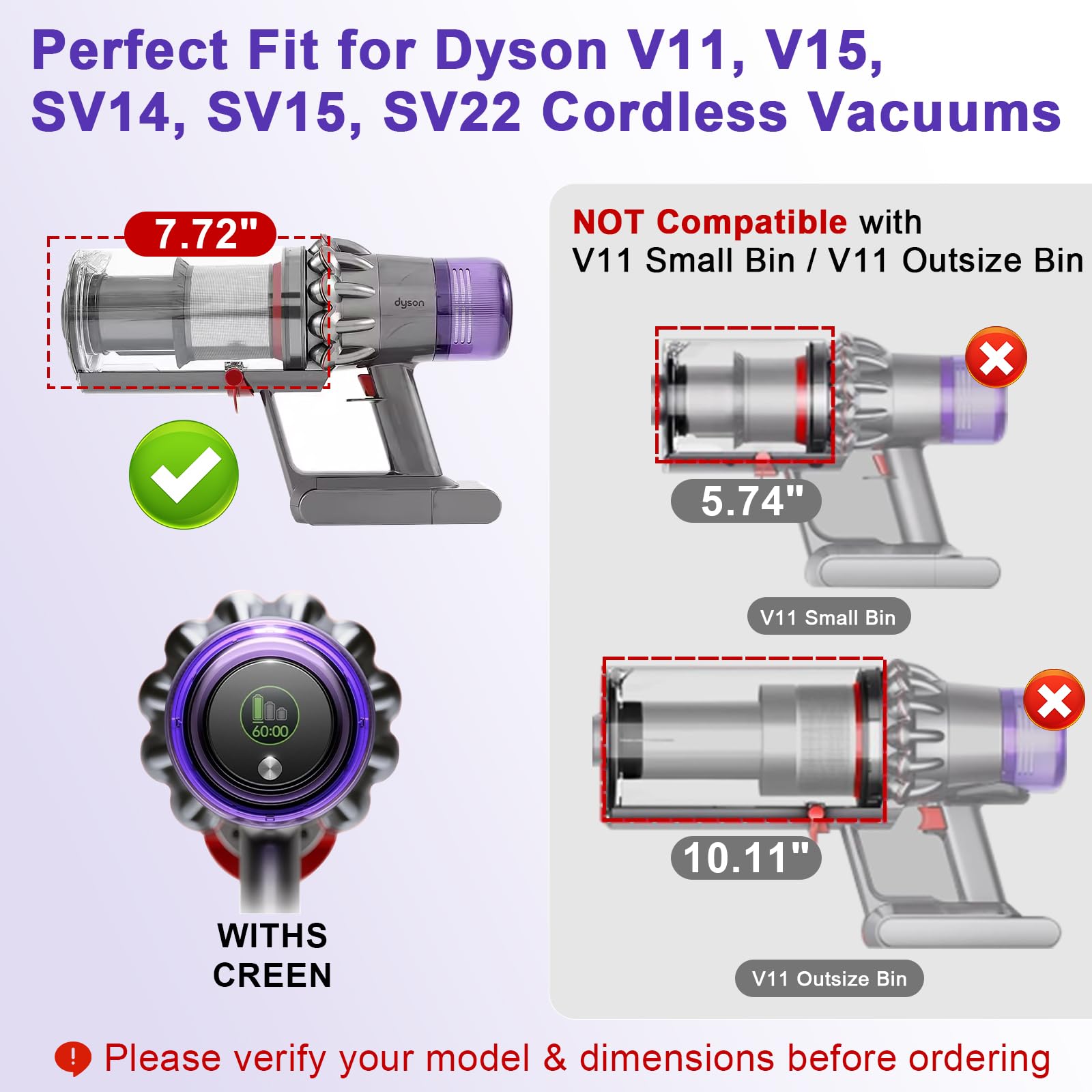 Lemige replacement filter for Dyson V11/V15 traps fine dust efficiently.
