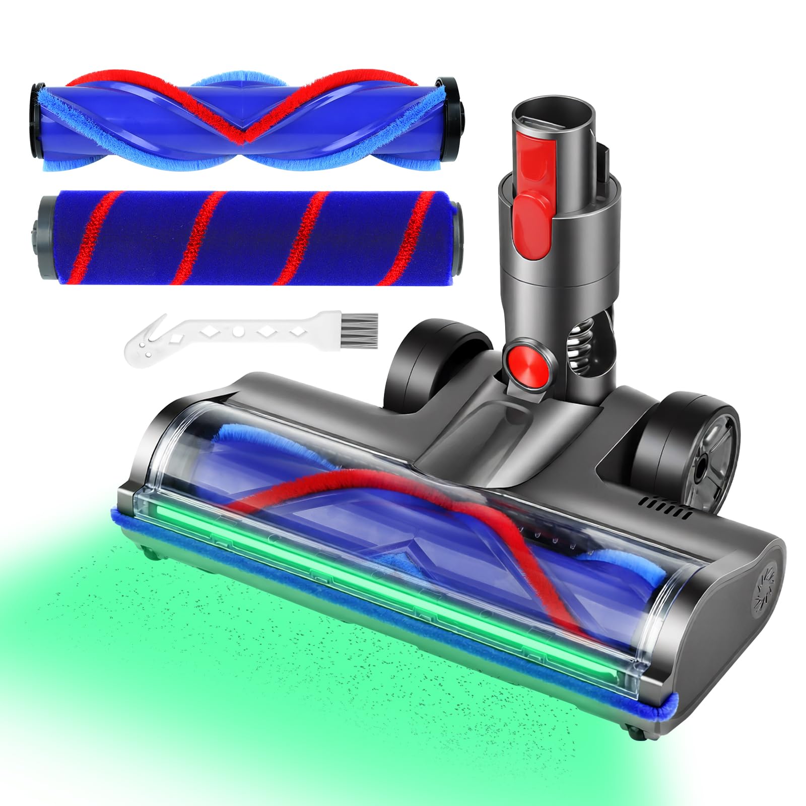 Lemige vacuum head with front LED light for precise under-furniture cleaning.