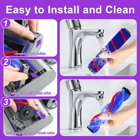 Lemige quick-release design enables tool-free brush maintenance.