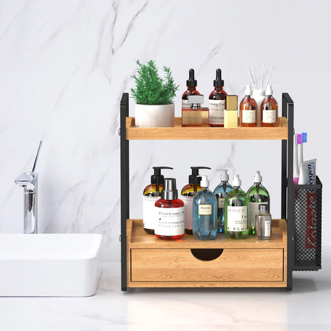 LEMIKKLE multipurpose organizer suitable for bathroom, kitchen, or vanity spaces