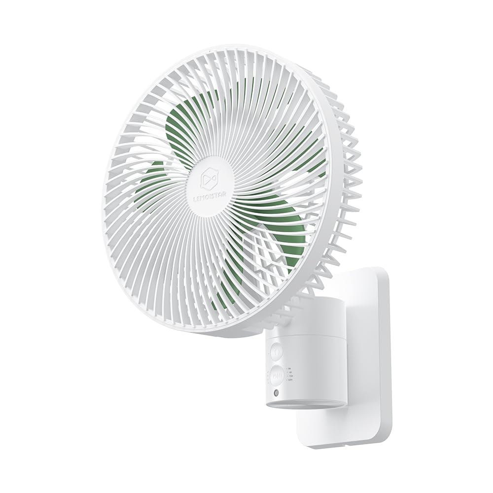 LEMOISTAR 8-inch wall fan with remote control for easy, precise cooling