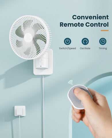 LEMOISTAR wall fan with four speed settings for customizable breeze