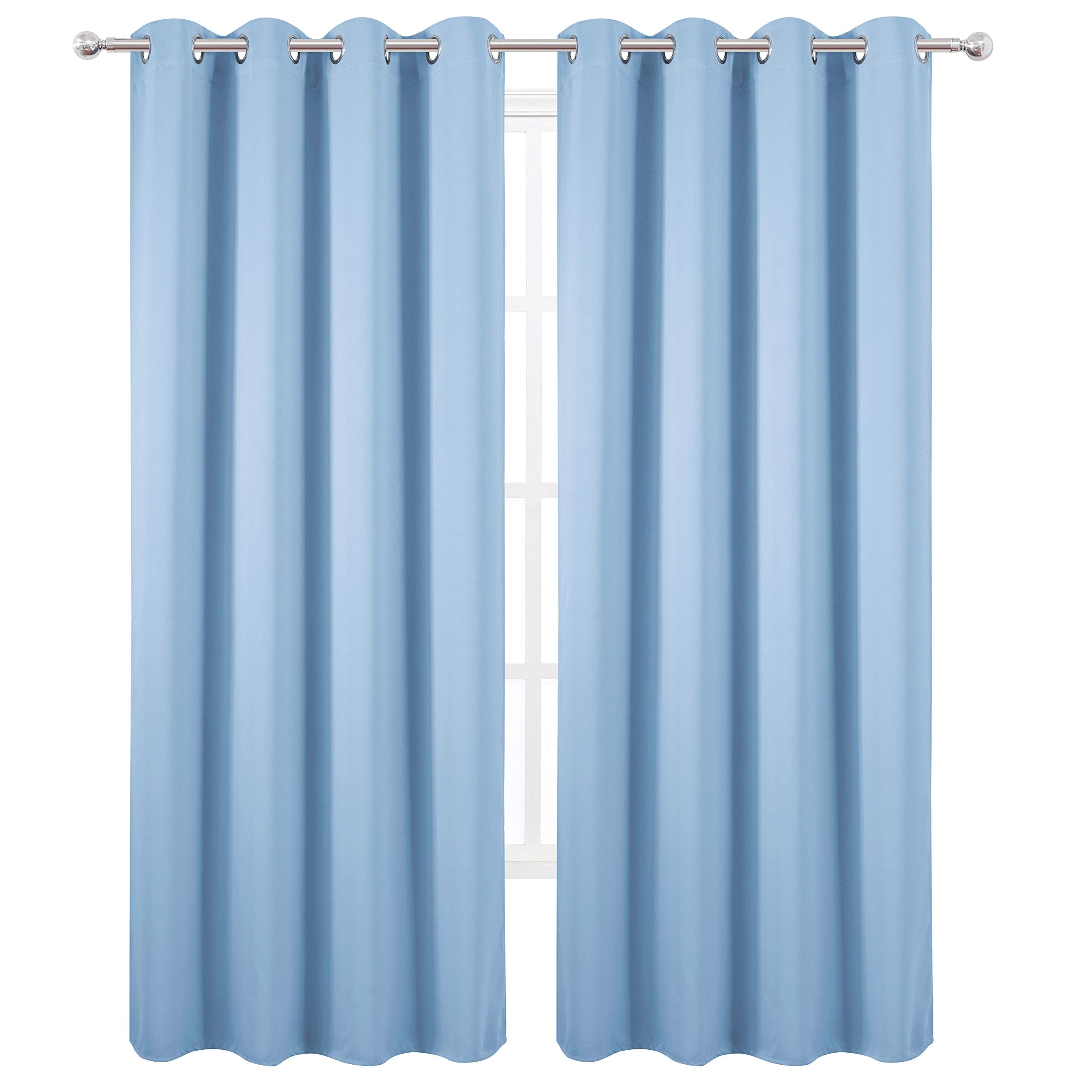 LEMOMO set of two 52x84 inch curtain panels ready for installation
