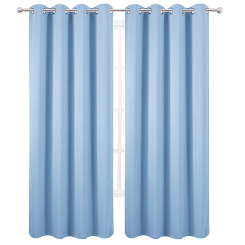 LEMOMO set of two 52x84 inch curtain panels ready for installation