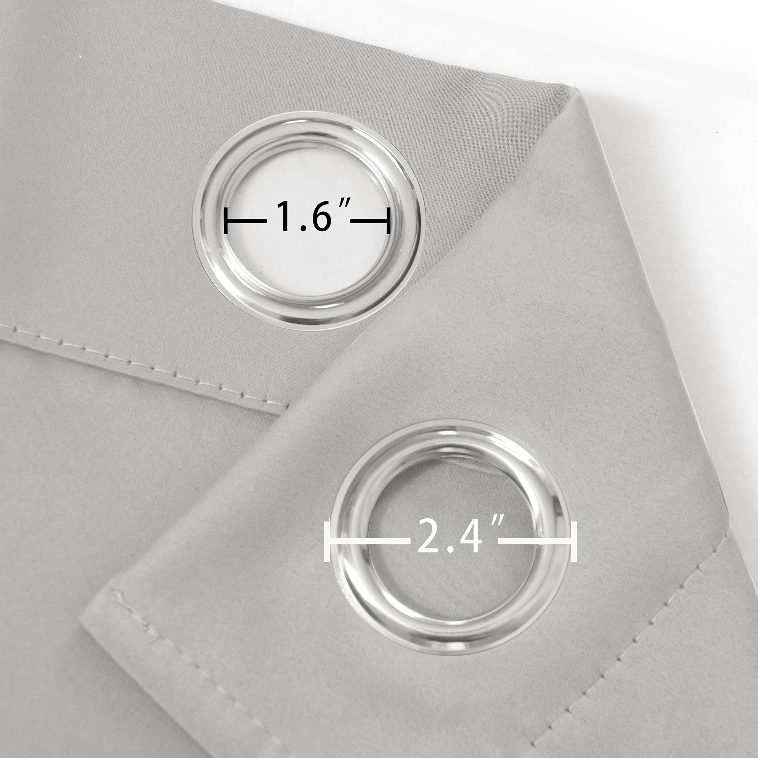 LEMOMO 52x84-inch window curtain with eight grommets for easy hanging.