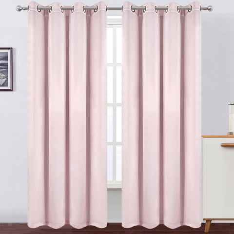 LEMOMO baby pink thermal insulated curtains ideal for a nursery setup.