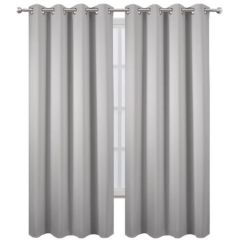 LEMOMO blackout curtains panel 52x84 blocks light for a quieter bedroom.