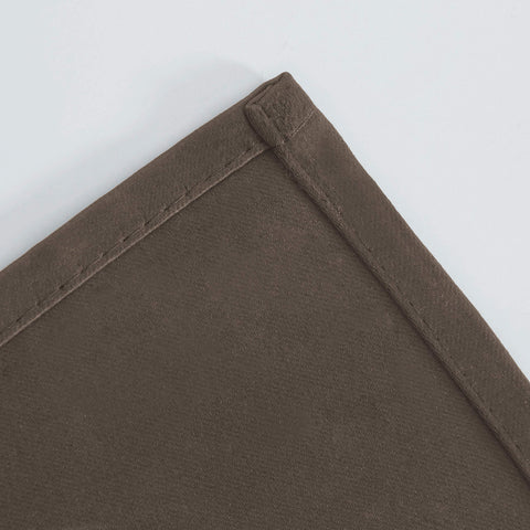 LEMOMO chocolate brown 52x84 living room scene with room darkening panels