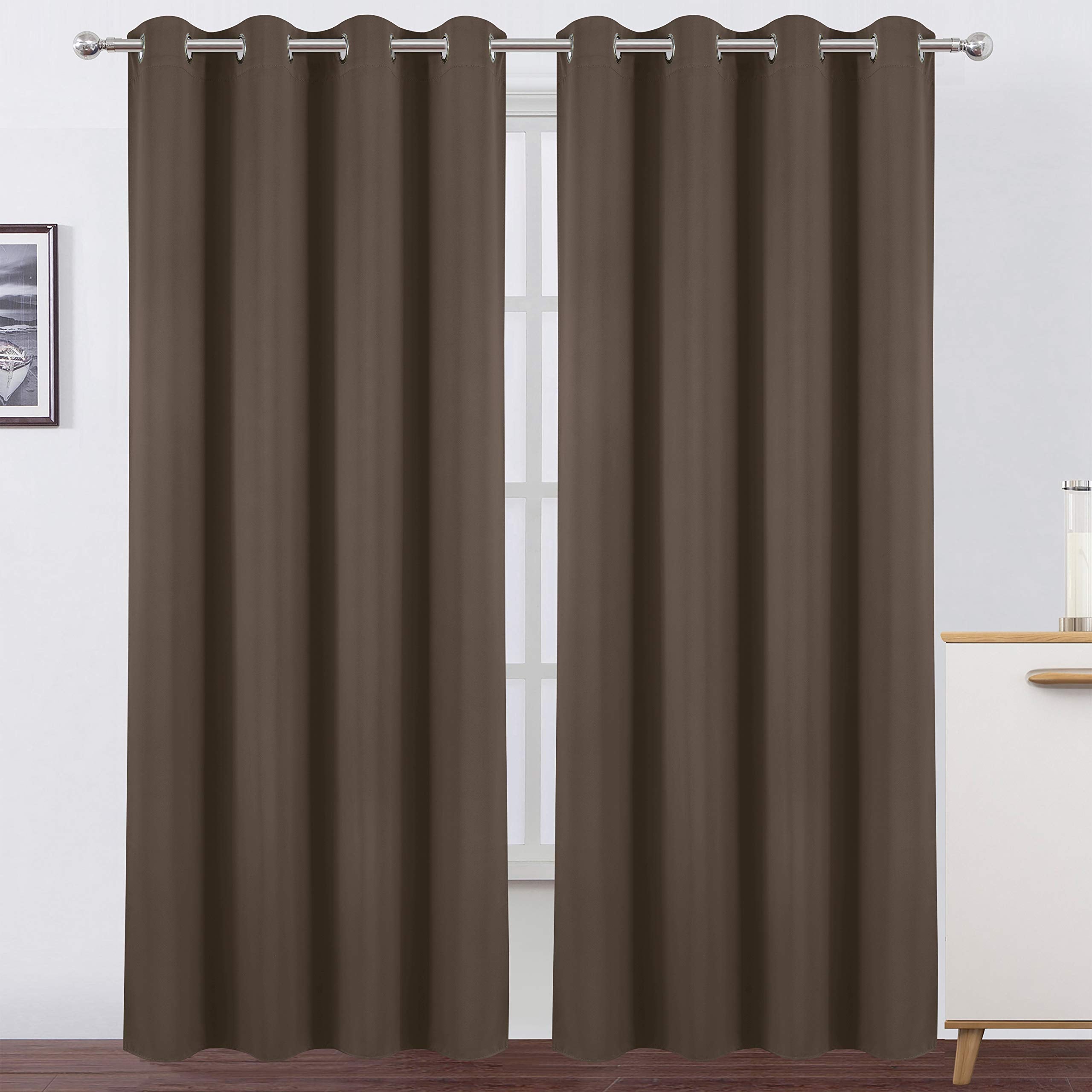 LEMOMO chocolate brown 52x84 panel 1 blocks light for privacy