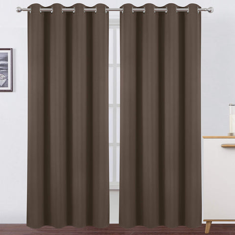 LEMOMO chocolate brown 52x84 panel 1 blocks light for privacy