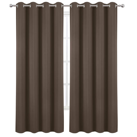 LEMOMO chocolate brown 52x84 panel 2 shows full length hang