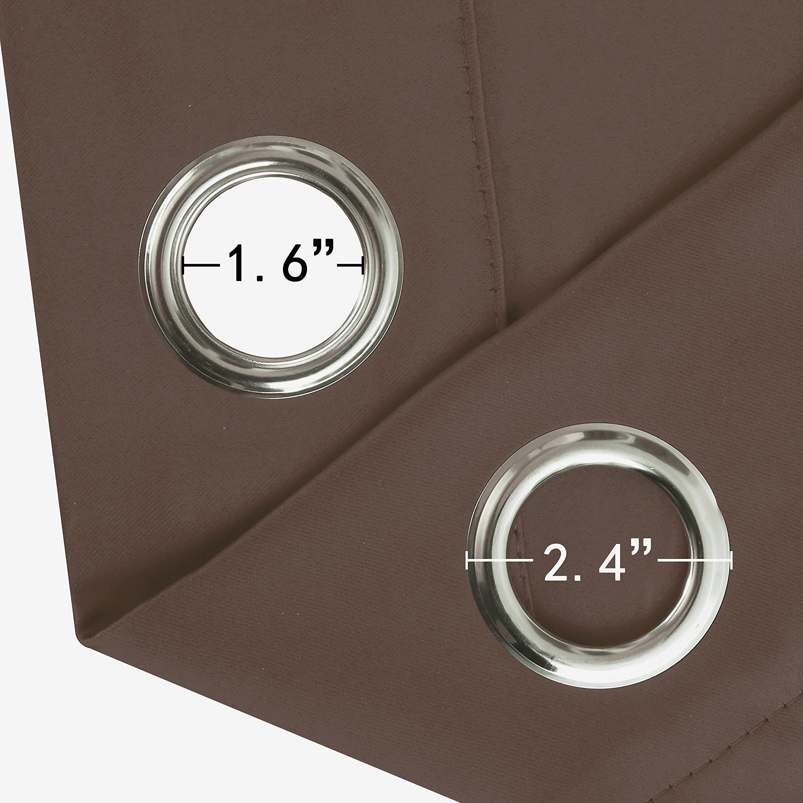 LEMOMO chocolate brown 52x84 curtain panel with thermal insulation layer