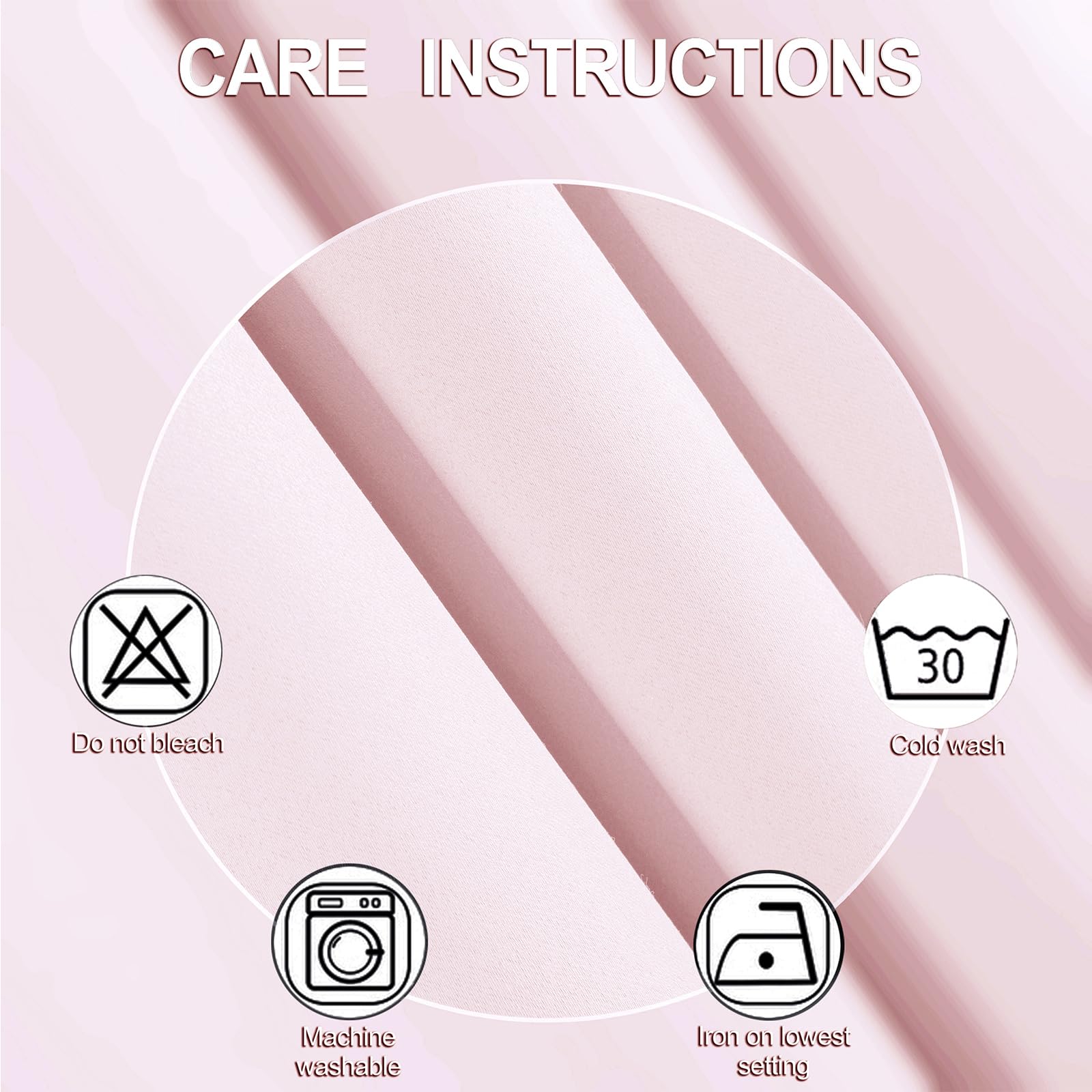 LEMOMO darker baby pink curtains enhance the darkening effect during naps.