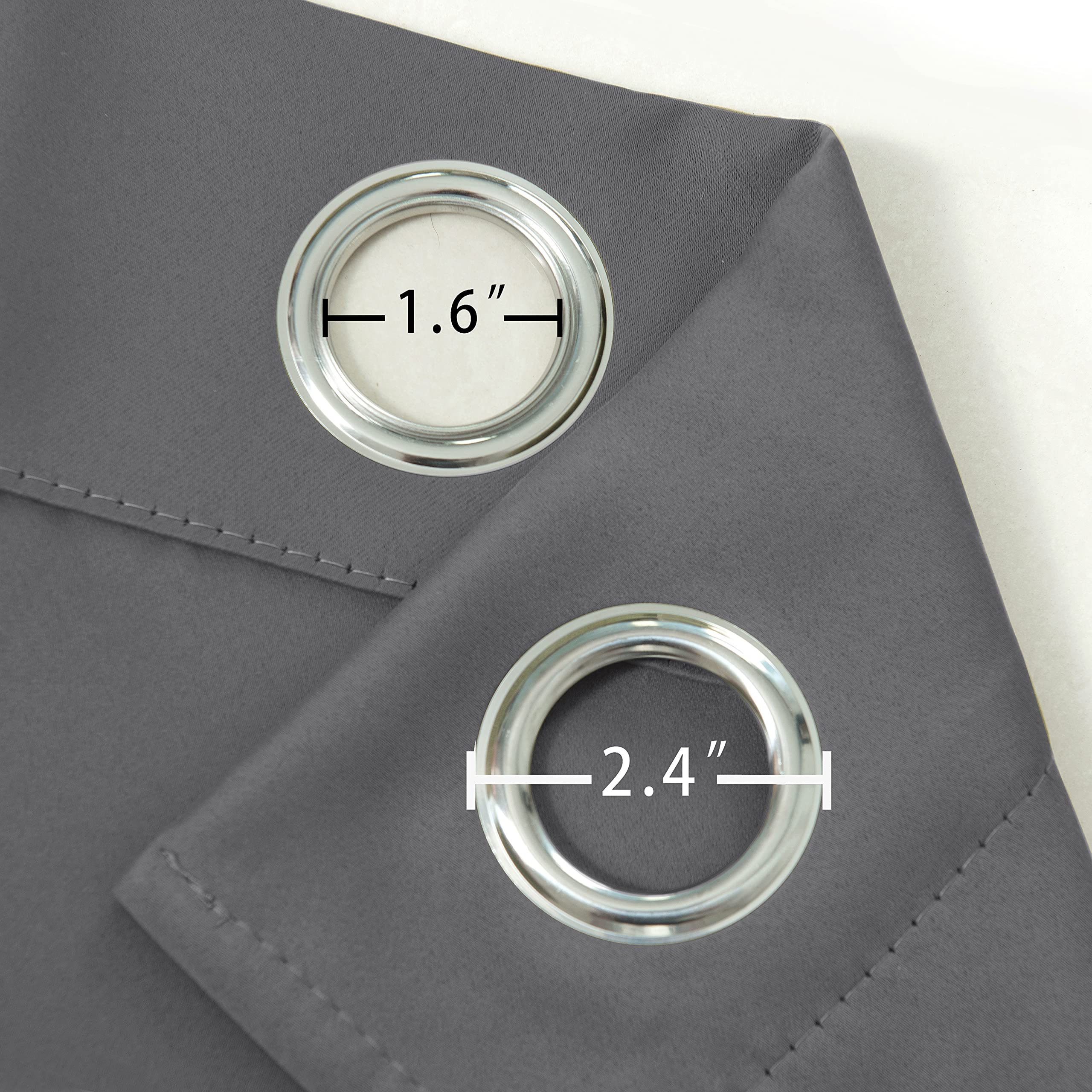 LEMOMO privacy enhancing grey blackout curtain for night use